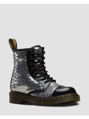 Dr. Martens Junior 1460 Sequin Boots, Size 3